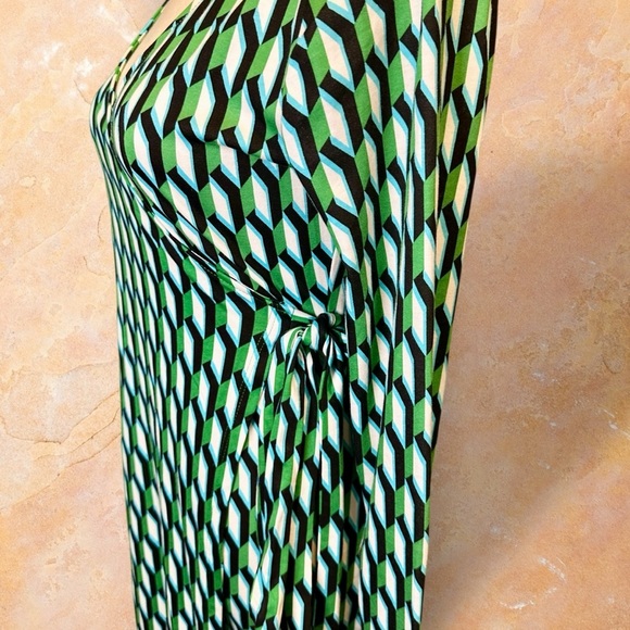 NWT Diane von Furstenberg for Target Long Sleeve Midi Geo Print Wrap Dress XS - Picture 9 of 16